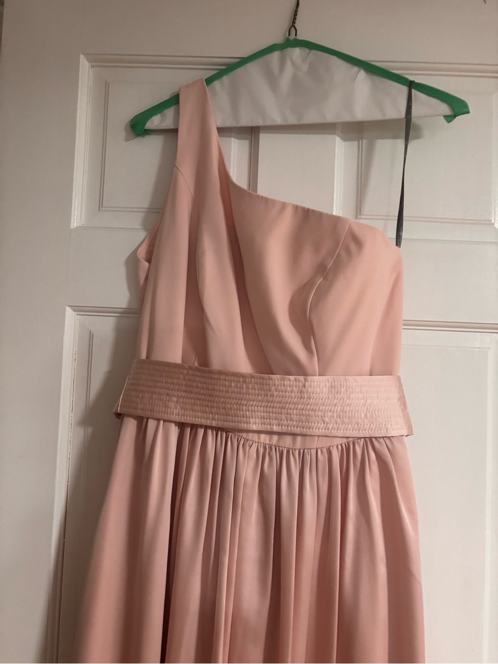 White by Vera Wang One-Shoulder Blush Dress